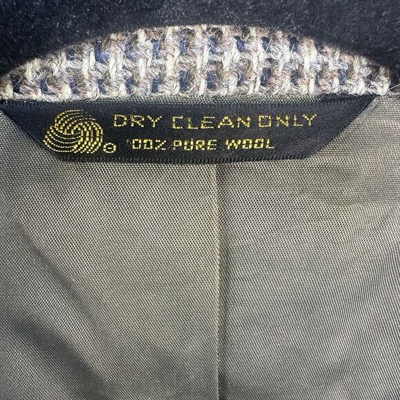 Harris Tweed Blazer Men 40R Brown Wool Vintage Jacket Sport Coat Classic Preppy - Picture 3 of 16